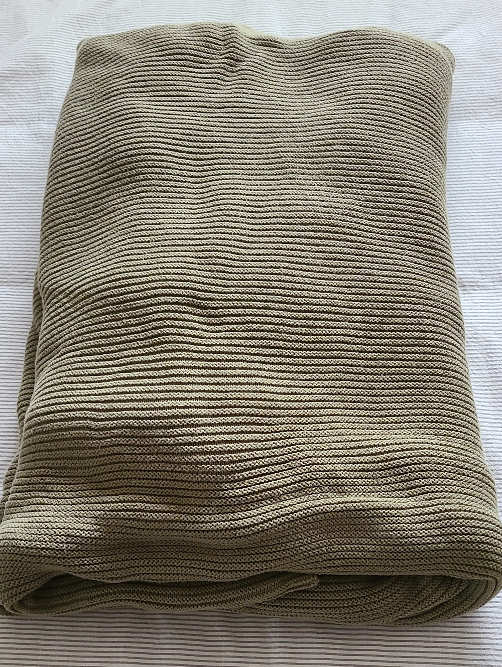 Rib Knit Cotton Blanket